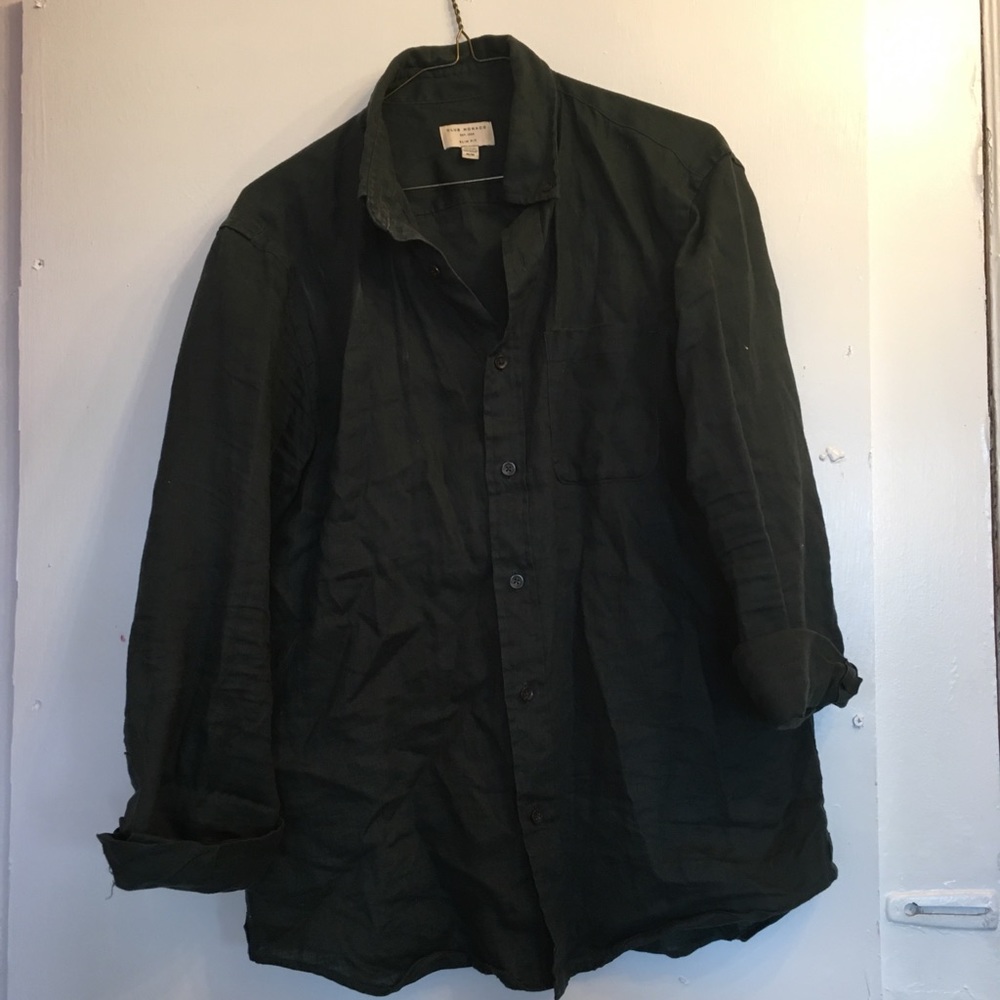 Men’s hunter green Club Monaco Slim-Fit Shirt